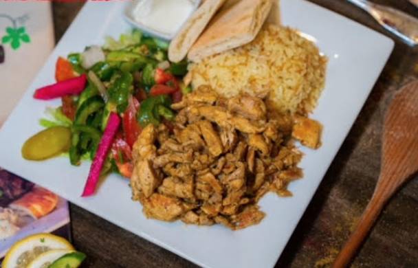 Order Combo Plate (any 2 For 22$) food online from Dvine Mediterranean store, Corona on bringmethat.com