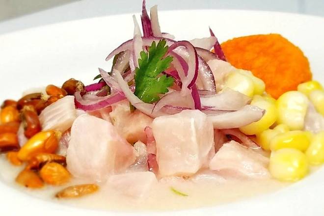 Order Ceviche de Corvina food online from Machupicchu Peruvian Cuisine Restaurant store, Miami on bringmethat.com