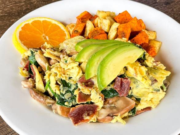 Order Bruno Breakfast Scramble food online from Hugo Restaurant store, Studio City on bringmethat.com
