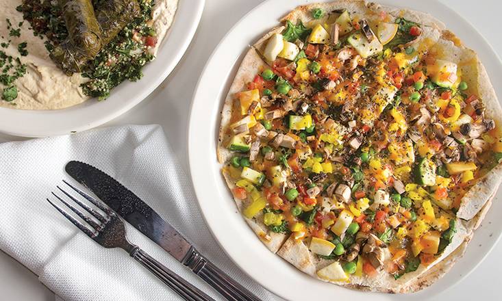 Order Farmer's Pitza food online from Aladdin's Eatery store, Pittsburgh on bringmethat.com