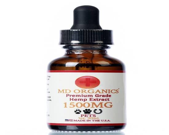 Order 1500mg MD Organics Pet Natural Flavor Tincture Oil food online from Md Organics store, Boca Raton on bringmethat.com