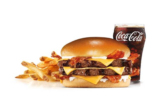 Order Monster Angus Burger Combo food online from Hardee store, North Augusta on bringmethat.com