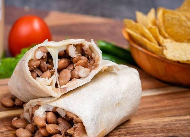 Order Bean & Cheese Burrito food online from La Victoria Taqueria store, San Jose on bringmethat.com