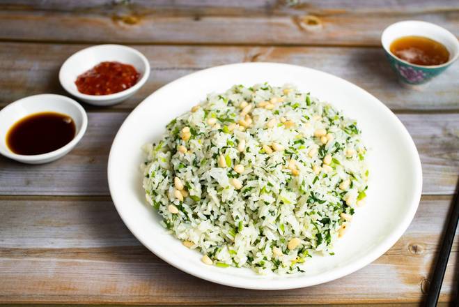Order Spinach and Pine Nuts Fried Rice food online from Enjoy Vegetarian Restaurant store, San Francisco on bringmethat.com