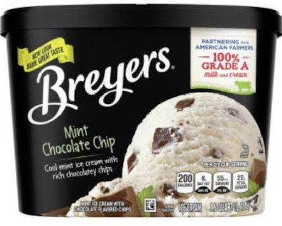 Order Breyers Mint Chocolate Chip (1.5 quart) food online from Shell store, Tampa on bringmethat.com