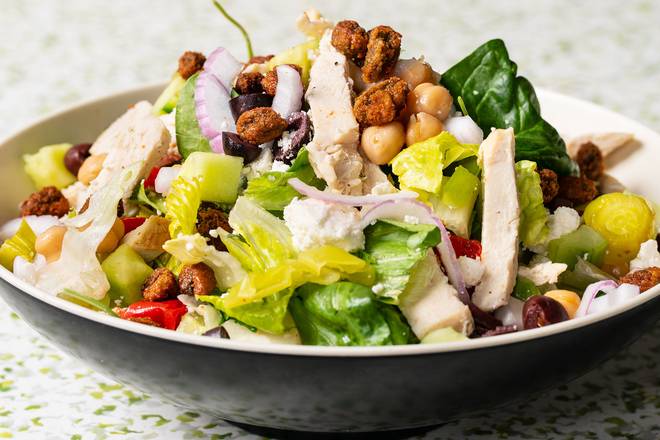 Order Mediterranean Chicken Salad food online from Tin Leaf Fresh Kitchen store, Carlsbad on bringmethat.com