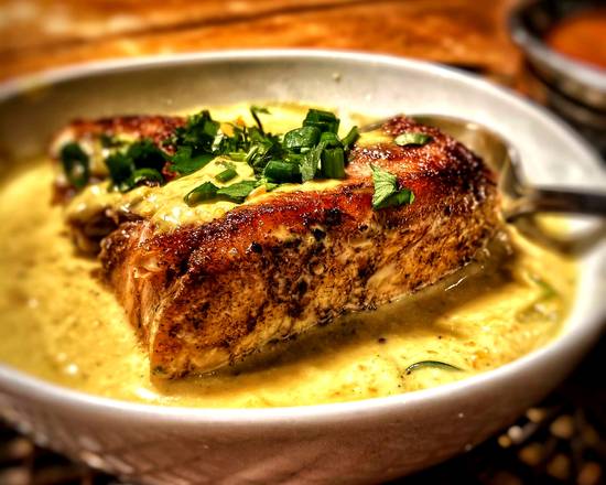 Order Turmeric Marinated Fish (GF) food online from Ghee Indian Kitchen store, Miami on bringmethat.com