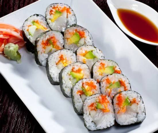 Order Dynamite Roll food online from Akashi Japanese Restaurant store, Miami on bringmethat.com