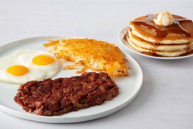 Order Corned Beef Hash & Eggs* food online from Village Inn store, Omaha on bringmethat.com