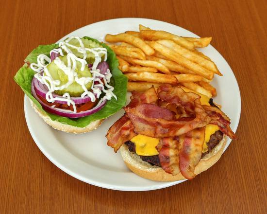 Order Bacon and Cheese Burger food online from Allen Bar & Lounge store, Hanover on bringmethat.com