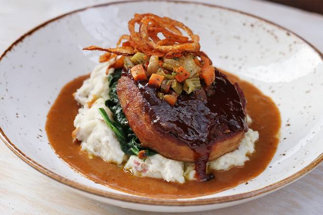 Order BBQ Bison Meatloaf food online from Lazy Dog Restaurant & Bar store, Boca Raton on bringmethat.com