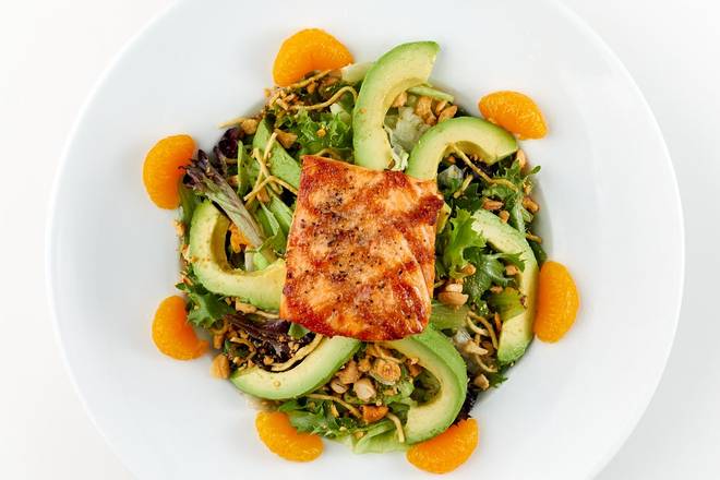 Order NUTTY GRILLED SALMON SALAD food online from RA Sushi Bar store, Las Vegas on bringmethat.com