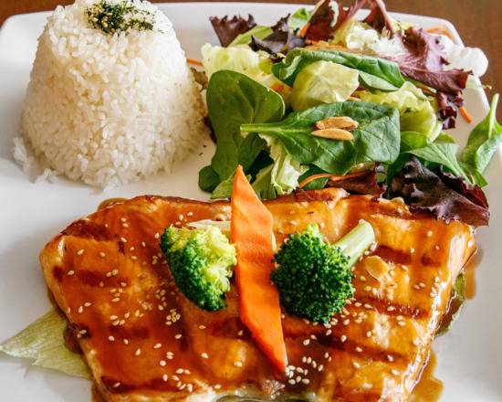 Order Salmon Teriyaki food online from Roll Roll store, Los Angeles on bringmethat.com