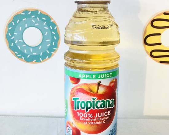 Order Tropicana 100% Apple Juice food online from Donut Tacos Palace store, Austin on bringmethat.com