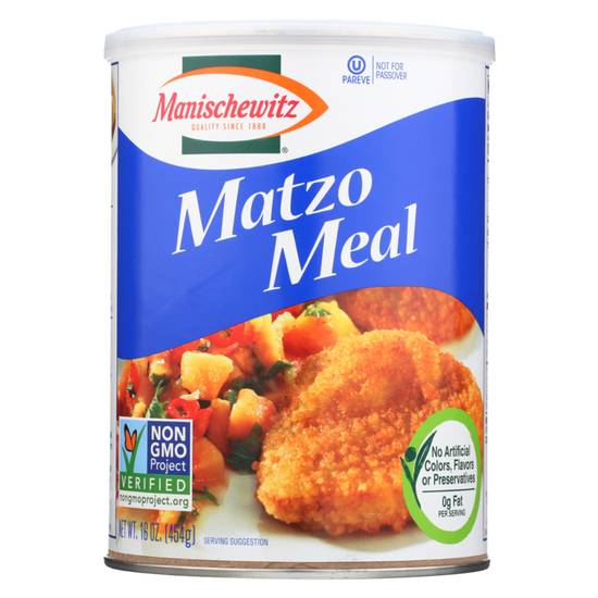 Order Manischewitz Matzo Meal 16oz food online from Drinks At Your Door by Gopuff store, Newton Highlands on bringmethat.com