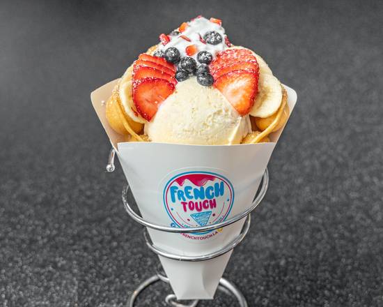 Order Fruit Deluxe Bubble Waffle food online from French Touch store, Los Angeles County on bringmethat.com