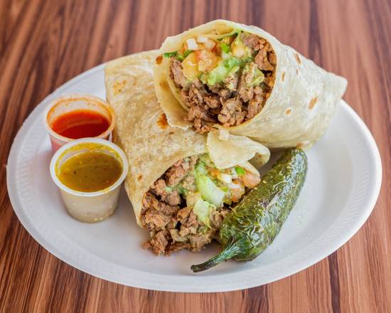 Order Carne Asada Burrito food online from Alamilla's Mexican Food store, El Monte on bringmethat.com