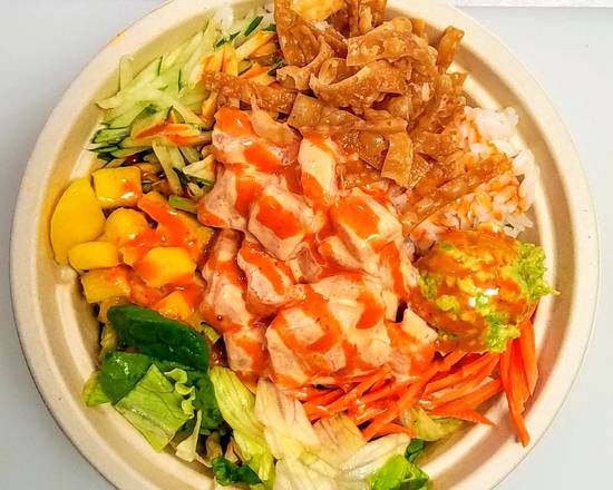 Order Spicy Salmon Bowl food online from Uwu Sushi store, Rochester on bringmethat.com
