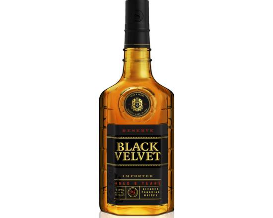 Order Black Velvet Canadian Whisky - 750ml 40% ABV  food online from Princess Liquors store, Port Saint Lucie on bringmethat.com