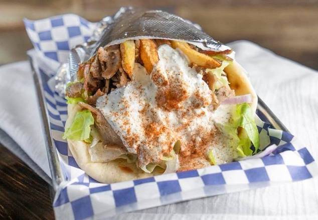 Order Lamb Gyro Pita Sandwich food online from Think Greek- Port St Lucie store, Port St. Lucie on bringmethat.com