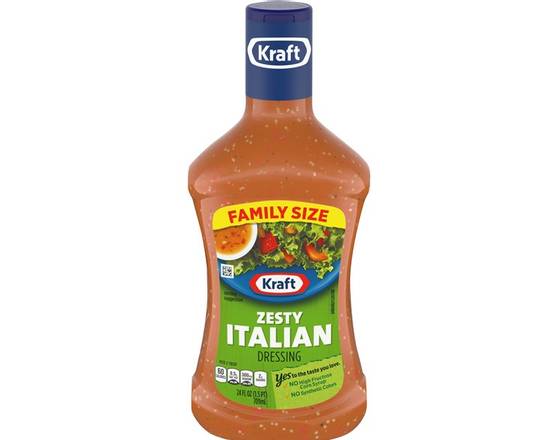 Order Kraft Zesty Italian Dressing Family Size  food online from Fresko Market store, Miami on bringmethat.com