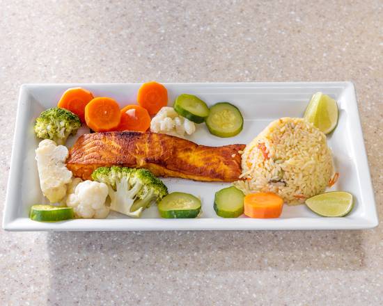 Order Salmon A La Plancha food online from El Tejano Restaurant store, Lynn on bringmethat.com