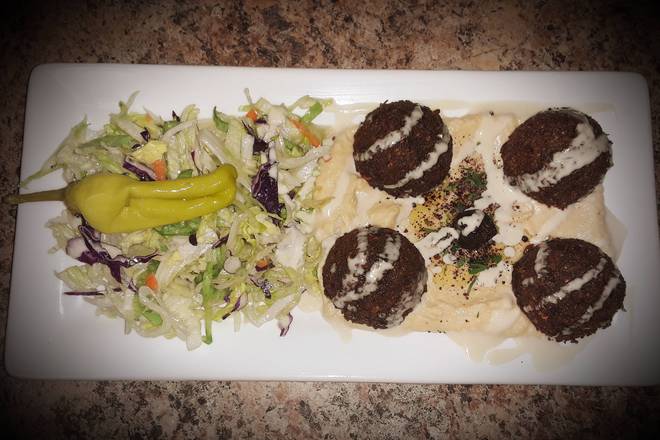 Order Falafel Plate (4 pcs) food online from Selami Turkish Kebab House store, Pittsburgh on bringmethat.com