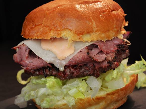 Order pastrami Burger  food online from Indian Tribe store, San Francisco on bringmethat.com