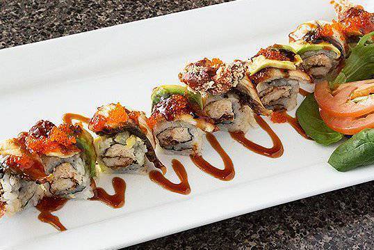 Order Dragon roll 8pcs  food online from #35 store, Seattle on bringmethat.com