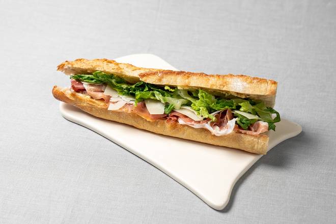 Order Prosciutto Manchego Baguette food online from Le Pain Quotidien store, New Canaan on bringmethat.com