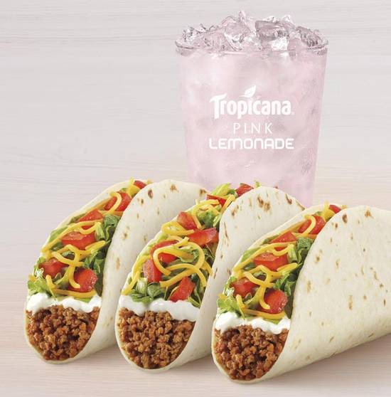 Order 3 Supreme Soft Tacos Combo food online from Taco Bell store, Coral Springs on bringmethat.com
