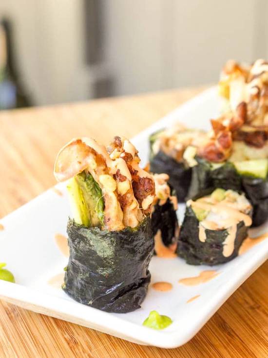 Order 56.Soft Shell Crab Handroll food online from Fuji Revolving Sushi Bar store, Cypress on bringmethat.com