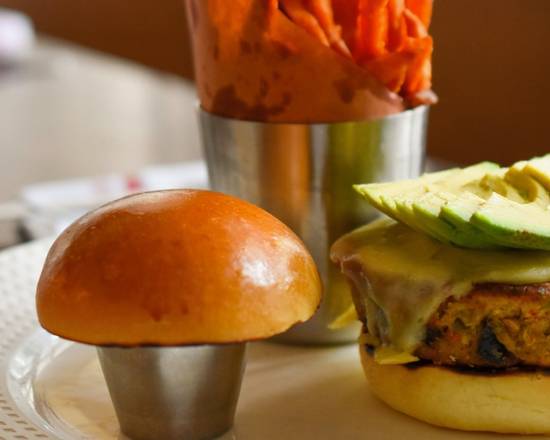 Order Veggie Burger food online from Mirabelle store, Stony Brook on bringmethat.com