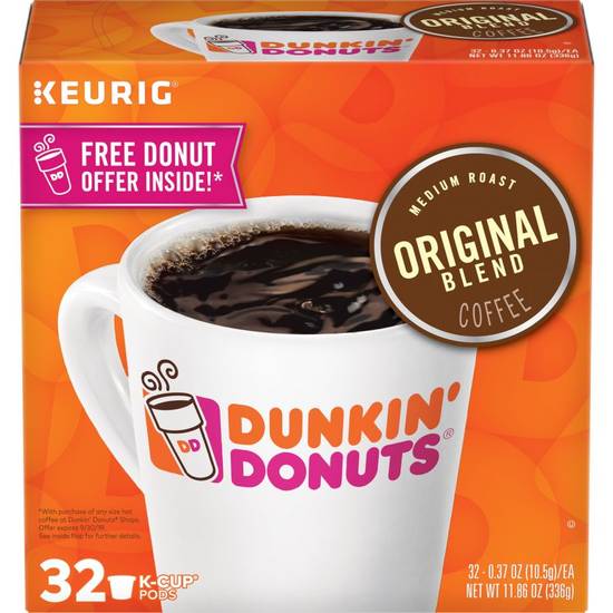 Order Dunkin' Original Blend Medium Roast Coffee K-Cups, 32 CT food online from Cvs store, WESTON on bringmethat.com
