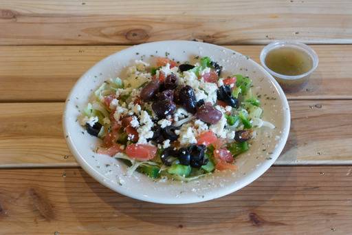 Order Greek Salad food online from Emilios Pizzeria & Restaurante store, Saint Cloud on bringmethat.com