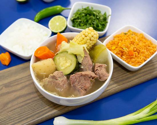 Order Beef Soup Medium food online from El Super store, San Diego on bringmethat.com