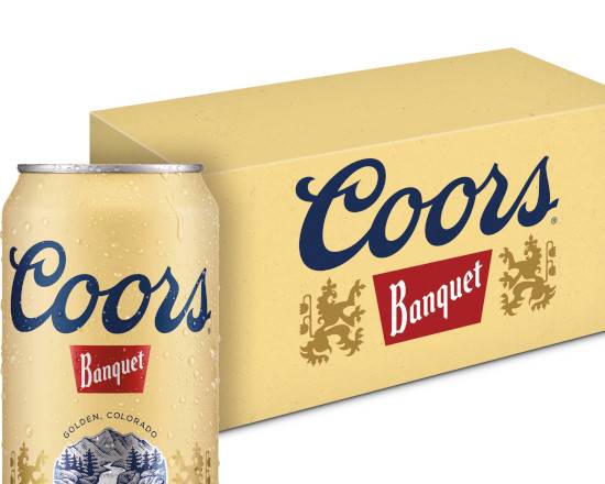 Order Coors Banquet - 18 Pack Cans food online from Santa Monica Liquor store, Santa Monica on bringmethat.com