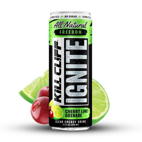 Order Kill Cliff® Ignite Cherry Lime Grenade 12oz food online from Everyday Needs by Gopuff store, Coral Gables on bringmethat.com
