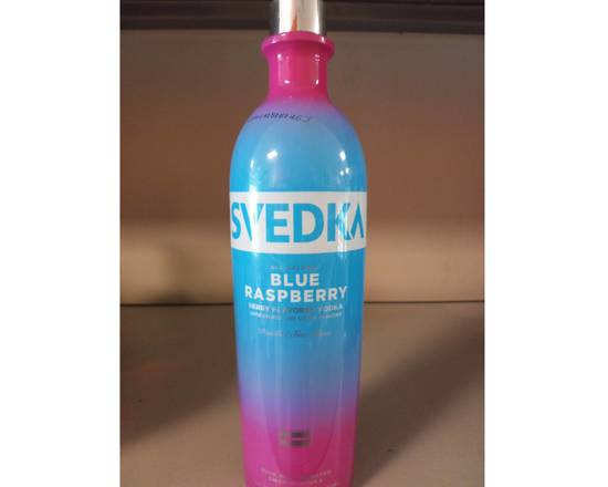 Order Svedka, 750M, Vodka, 70-Proof, Blue Raspberry food online from Lynch Liquor & Tobacco store, PINELLAS PARK on bringmethat.com