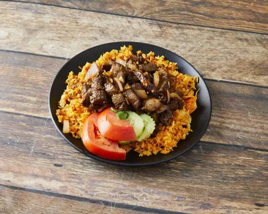 Order Beef Cubes & Sea Eel Tomato Sauce Rice food online from Joy Yee's Noodles store, Naperville on bringmethat.com