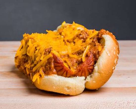 Order Chili Cheese Hot Dog (¼ lb) food online from Burger Bar OC store, Cypress on bringmethat.com