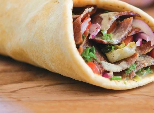 Order #15 Beef Shawarma Wrap food online from Zest Grill House store, Sun Valley on bringmethat.com