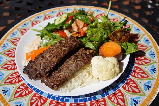 Order Pasture-Raised Lamb Kafta Kabab Plate food online from Fresh Bites store, Tampa on bringmethat.com