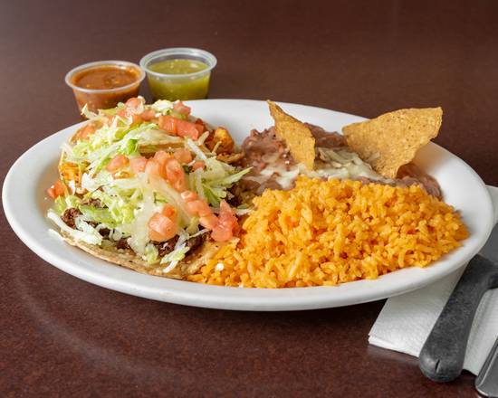 Order 2 Taco Platter food online from Los Burritos Tapatios store, Naperville on bringmethat.com