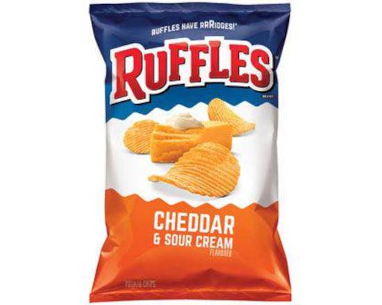 Order Ruffles Cheddar & Sour Cream 8oz food online from Trumbull Super Stop store, Trumbull on bringmethat.com