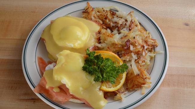 Order Lox Benedict food online from Brent Deli store, Westlake Village on bringmethat.com