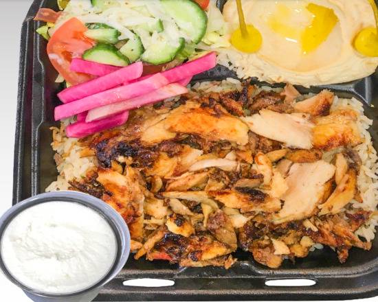 Order Chicken Shawarma Plate food online from La Shawarma store, Los Angeles on bringmethat.com