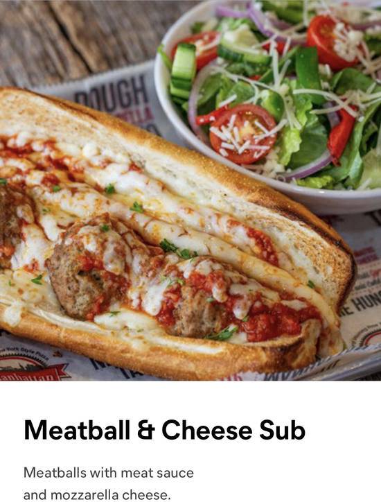 Order Meatballs and Cheese Sub food online from Manhattan Pizza store, Fairfax on bringmethat.com