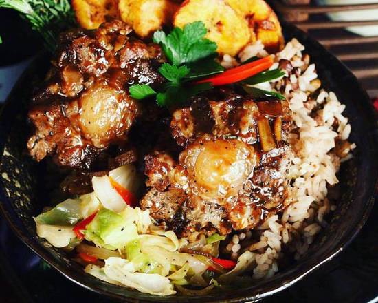 Order Braised Oxtails food online from Dining With The Bishop store, West Windsor on bringmethat.com