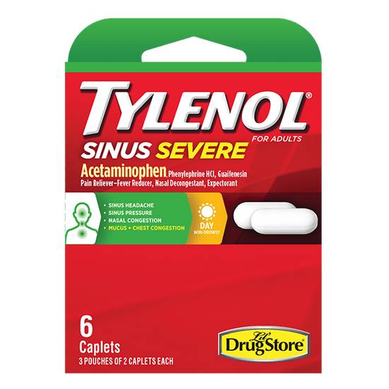 Order Tylenol Sinus Severe 6ct food online from Casey store, Carter Lake on bringmethat.com